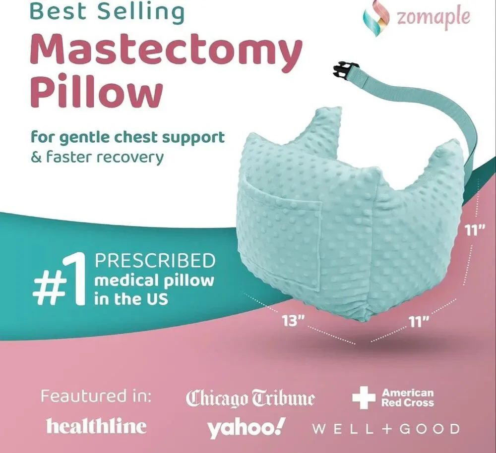 Zomaple Post Mastectomy Pillow Post Surgery – Post-Op Essentials, Breast Augment